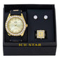 Watch and Iced Out Ring with Earrings Gift Set - WRE-ST-001