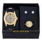 Watch and Iced Out Ring with Earrings Gift Set - WRE-ST-003