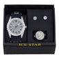 Watch and Iced Out Ring with Earrings Gift Set - WRE-ST-003