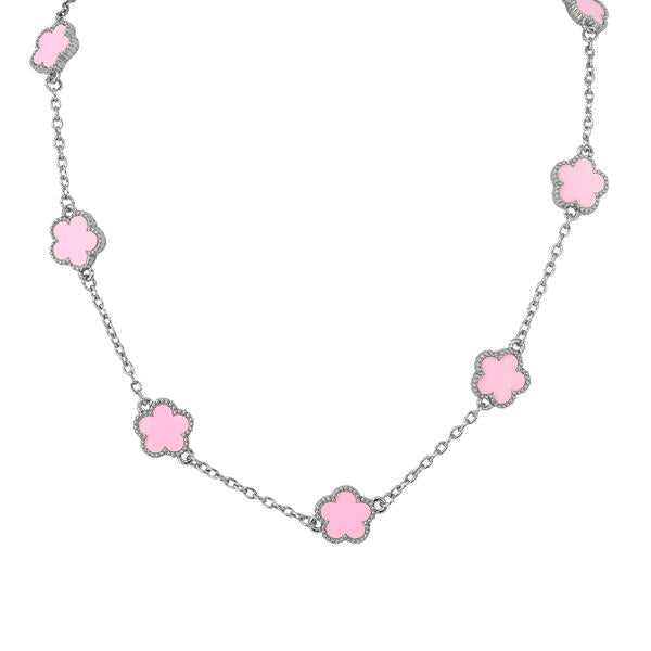 15mm Clover Chain Ladies Link Necklace - HCHS-101
