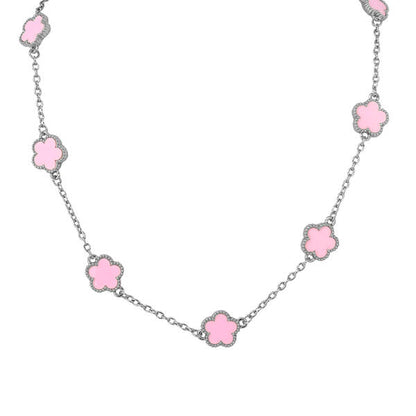 15mm Clover Chain Ladies Link Necklace - HCHS-101