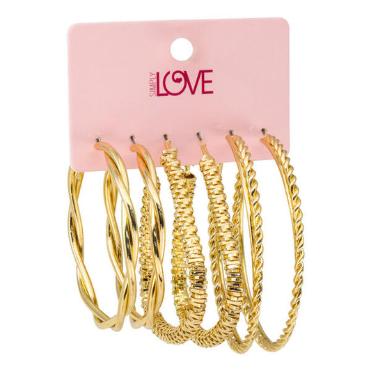 Ladies 3-Pack Hoop Earrings Set - LME-002