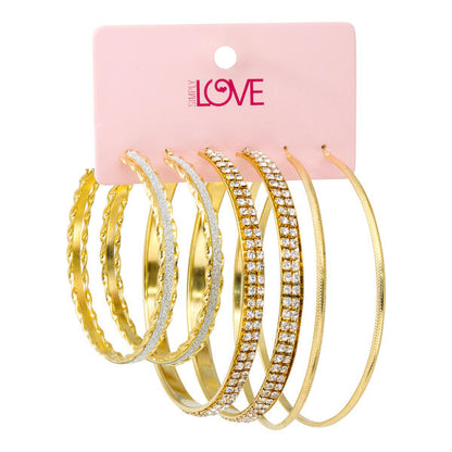 Ladies 3-Pack Hoop Earrings Set - LME-008