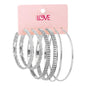 Ladies 3-Pack Hoop Earrings Set - LME-008