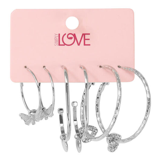 Ladies 3-Pack Hoop Earrings Set - LME-011
