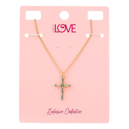 Ladies 1on Cross Necklace - LNS-007