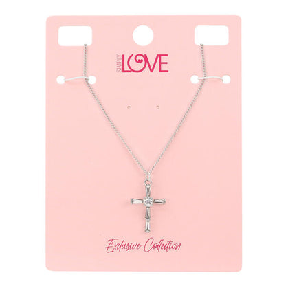 Ladies 1on Cross Necklace - LNS-007