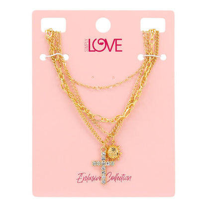 Ladies 4on Necklace Set - LNS-010
