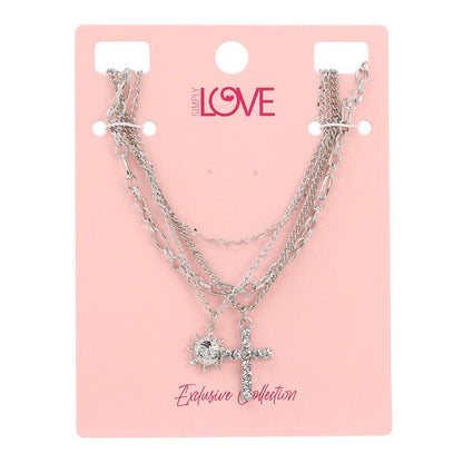 Ladies 4on Necklace Set - LNS-010