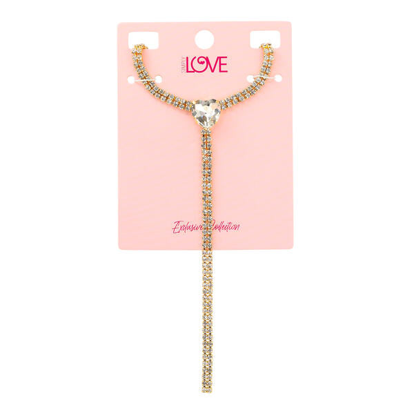 Ladies Heart Lariat Necklace - LNS-013