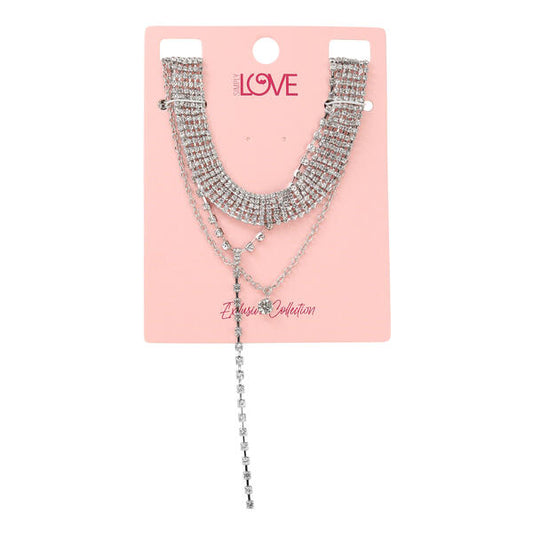 Ladies 3on Necklace Set - LNS-019