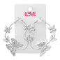 Ladies Butterfly Hoop Earrings - LSE-002