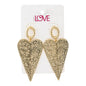 Ladies Textured Heart Earrings - LSE-006