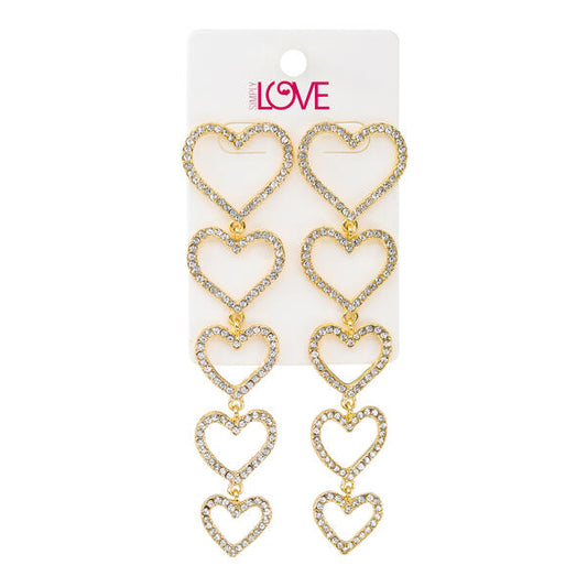 Ladies Heart Drop Earrings - LSE-009