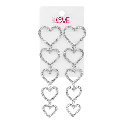 Ladies Heart Drop Earrings - LSE-009