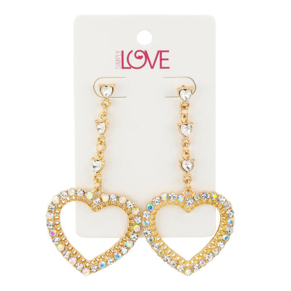 Ladies Heart Drop Earrings - LSE-016