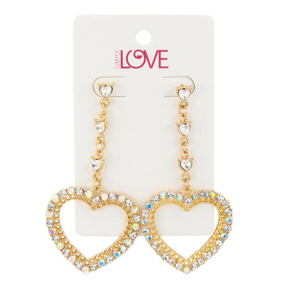 Ladies Heart Drop Earrings - LSE-016