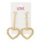 Ladies Heart Drop Earrings - LSE-016
