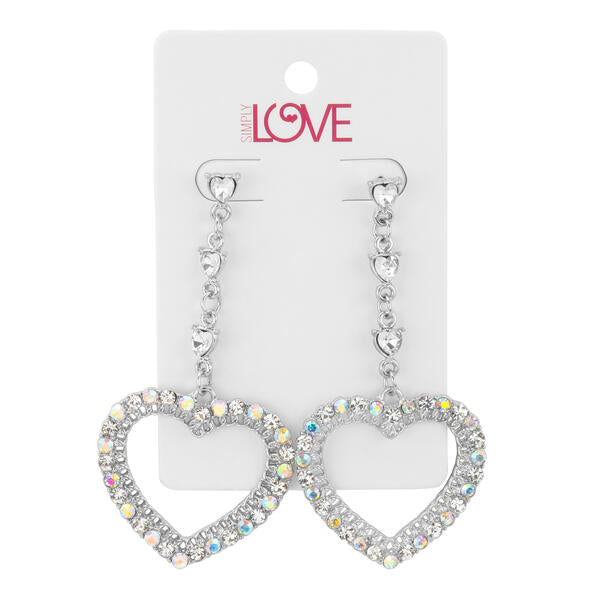 Ladies Heart Drop Earrings - LSE-016