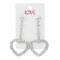 Ladies Heart Drop Earrings - LSE-016