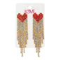 Ladies Heart Tassle Earrings - LSE-018
