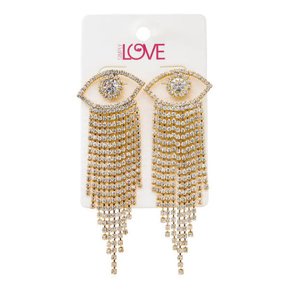 Ladies Evil Eye Tassle Earrings - LSE-019