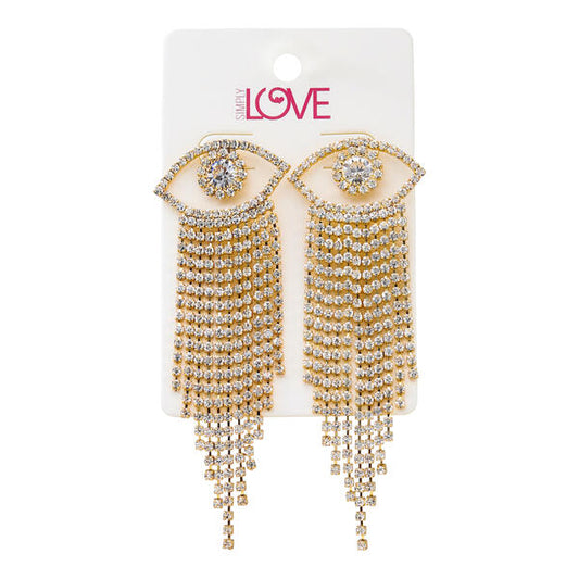 Ladies Evil Eye Tassle Earrings - LSE-019
