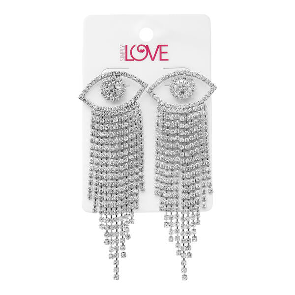 Ladies Evil Eye Tassle Earrings - LSE-019