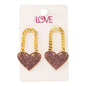Ladies Heart Statement Earrings - LSE-028