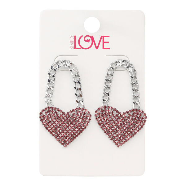 Ladies Heart Statement Earrings - LSE-028
