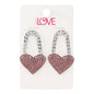 Ladies Heart Statement Earrings - LSE-028