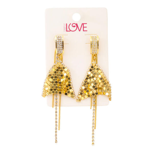 Mesh Drop Earrings - LSE-029