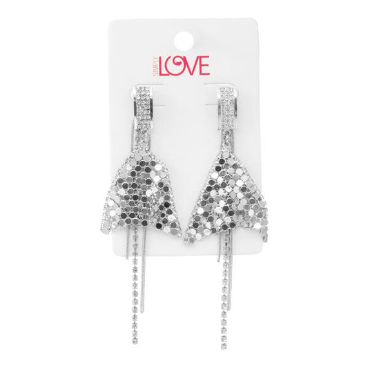 Mesh Drop Earrings - LSE-029