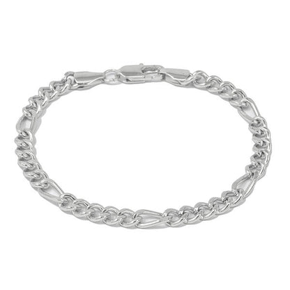 6mm Solid Figaro Bracelet - NBC-203