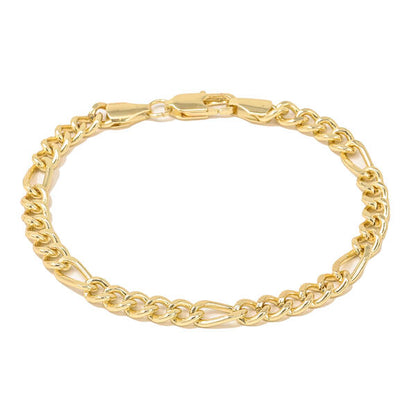 6mm Solid Figaro Bracelet - NBC-203