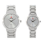 His and Her Matching Metal Band Watch Set - MSHH4904-MB