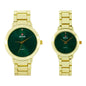 His and Her Matching Metal Band Watch Set - MSHH4904-MB