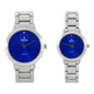 His and Her Matching Metal Band Watch Set - MSHH4904-MB