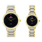 His and Her Matching Metal Band Watch Set - MSHH4904-MB