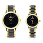 His and Her Matching Metal Band Watch Set - MSHH4904-MB