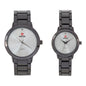 His and Her Matching Metal Band Watch Set - MSHH4904-MB