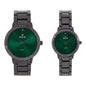 His and Her Matching Metal Band Watch Set - MSHH4904-MB
