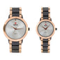 His and Her Matching Metal Band Watch Set - MSHH4904-MB