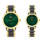His and Her Matching Metal Band Watch Set - MSHH4904-MB