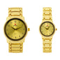 His and Her Matching Metal Band Watch Set - MSHH6504-MB