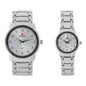 His and Her Matching Metal Band Watch Set - MSHH6504-MB