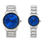 His and Her Matching Metal Band Watch Set - MSHH6504-MB