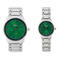 His and Her Matching Metal Band Watch Set - MSHH6504-MB