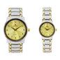 His and Her Matching Metal Band Watch Set - MSHH6504-MB