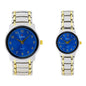 His and Her Matching Metal Band Watch Set - MSHH6504-MB